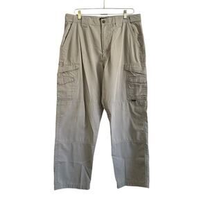 Tru Spec Tactical Cargo Pants Men's 36 x 30 Beige Adjustable‎ Waist Workwear